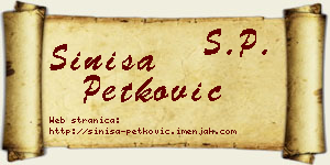 Siniša Petković vizit kartica